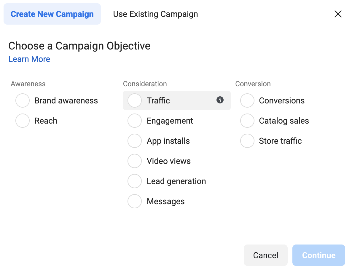 Facebook Create a Campaign